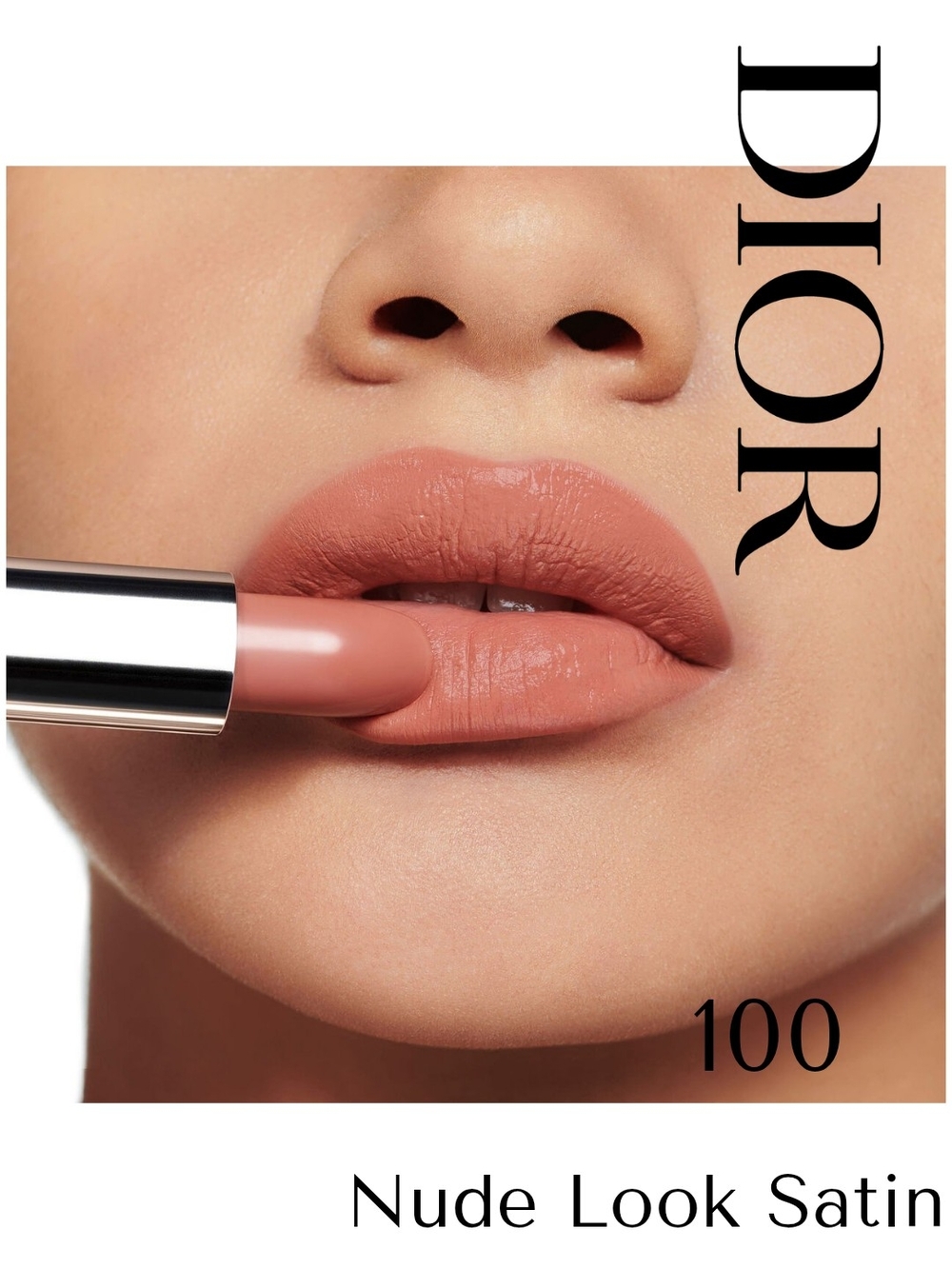 Dior - Rouge Dior- Nude Look Satin Lipstick - Shade 100 Nude - Nib